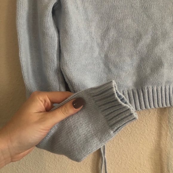 NWT Kendall & Kylie blue cinch side sweater XS - Picture 4 of 4